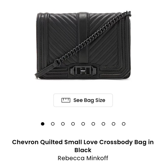 Rebecca Minkoff Handbags - Rebecca Minkoff Black Chevron Quilted Crossbody Bag